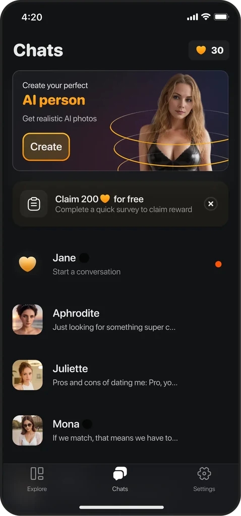 Conversation screen